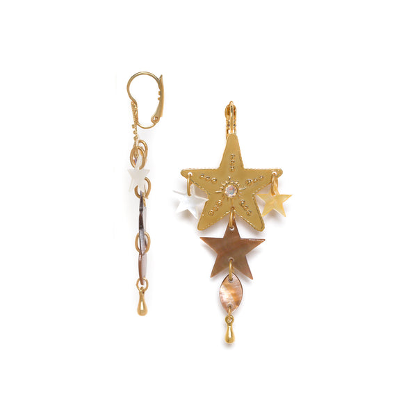 FRANCK HERVAL ESTRELLA French hooks with star dangles