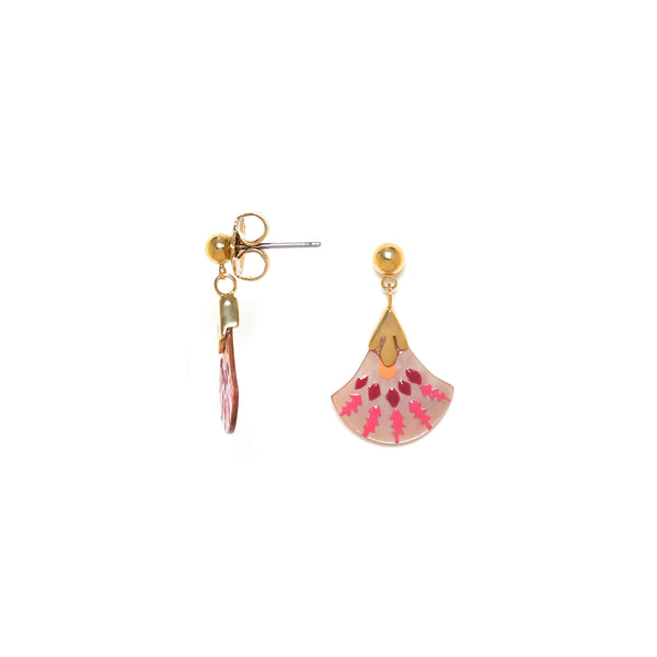 FRANCK HERVAL YOKO shell dangle post earrings