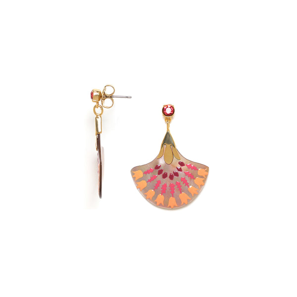 FRANCK HERVAL YOKO crystallised post earrings