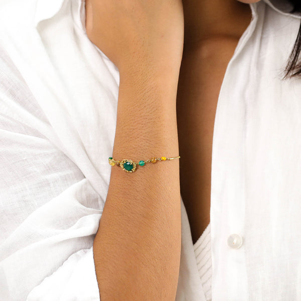 FRANCK HERVAL MATHILDE centre flower bracelet