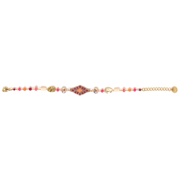 FRANCK HERVAL YOKO shell + looped bead bracelet