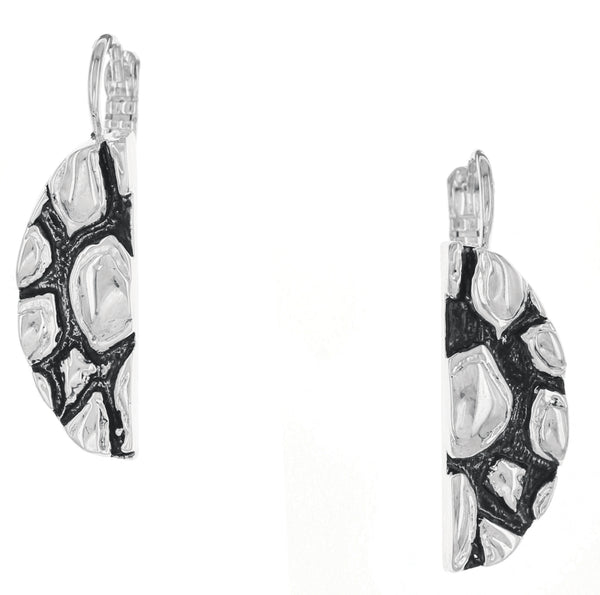 ORI TAO CHRYSLER CROCO HALF OVAL EARRINGS