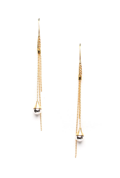 ORI TAO FANFARE BATUCADA LONG HOOK DANGLE EARRING