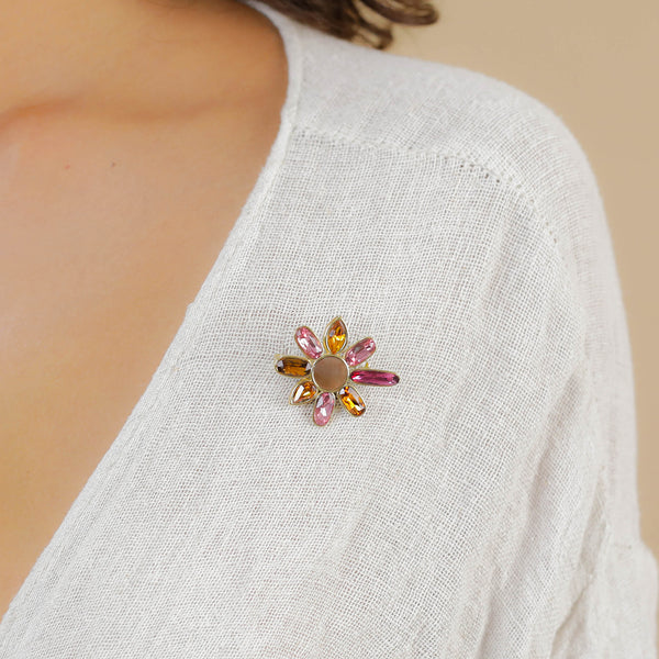 EMY   crystallized brooch