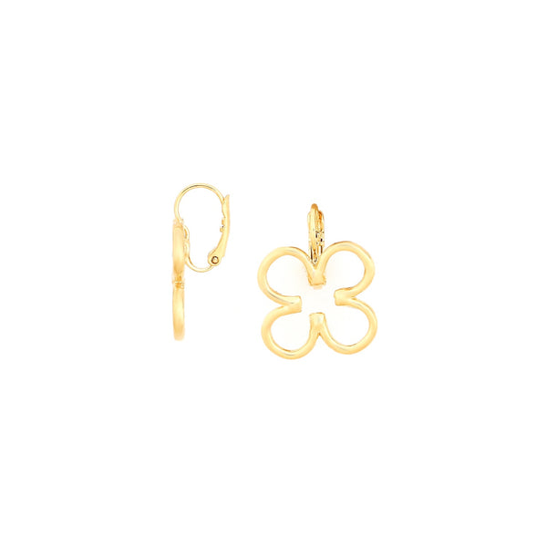 ORI TAO CLOVER french hook clover earrings (golden)