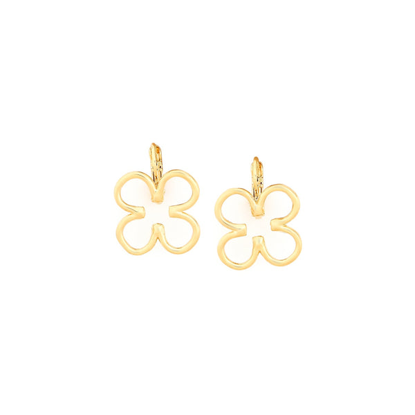 ORI TAO CLOVER french hook clover earrings (golden)