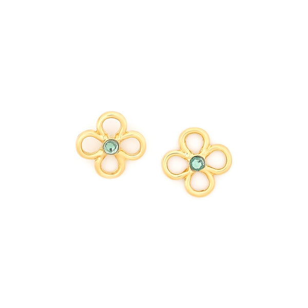 ORI TAO CLOVER clover stud earrings (golden)