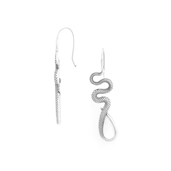 ORI TAO VENIN hook earrings with white MOP drop (silvered)