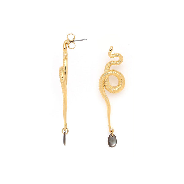 ORI TAO VENIN snake post earrings (golden)