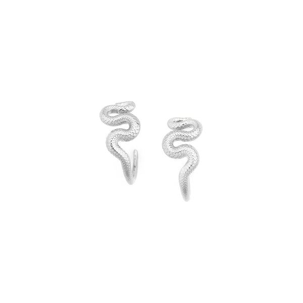ORI TAO VENIN small creoles earrings (silvered)