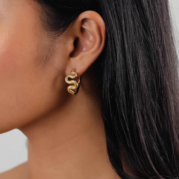 ORI TAO VENIN small creoles earrings (golden)