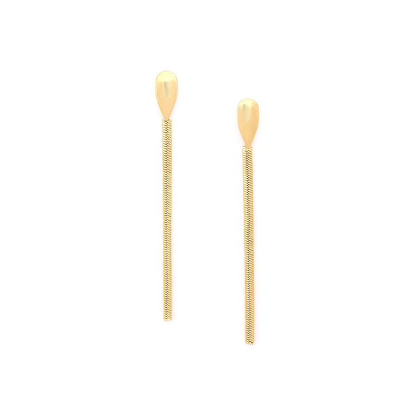 ORI TAO MIYAKO long chain post earrings (golden)