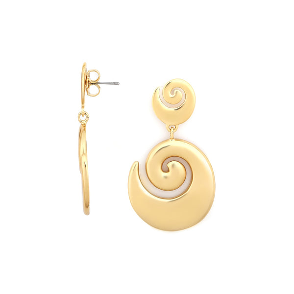 Ori Tao Bagyo 2 Elements Post Earrings Golden
