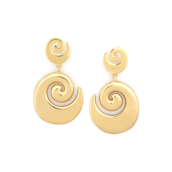 Ori Tao Bagyo 2 Elements Post Earrings Golden