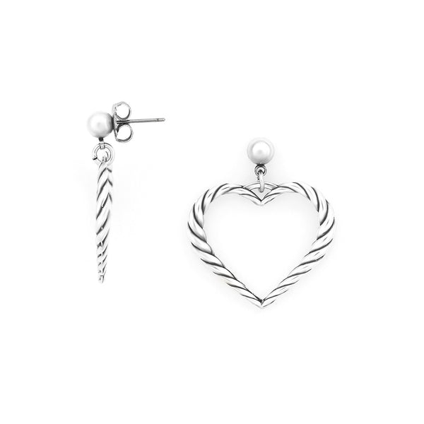 ORI TAO MERIDA ball top post earrings (silvered)