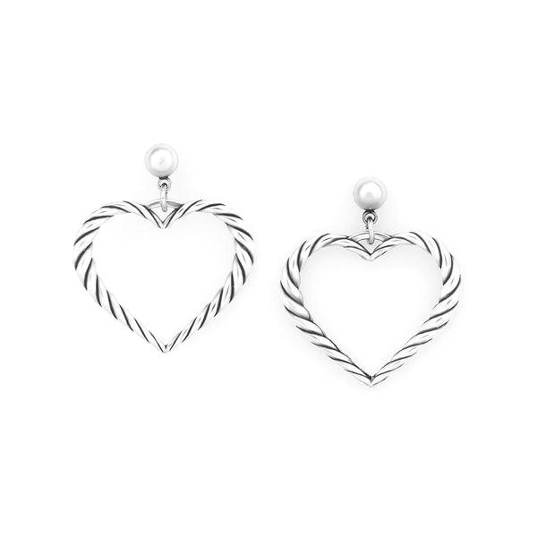 ORI TAO MERIDA ball top post earrings (silvered)