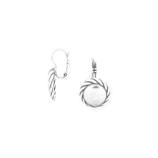 ORI TAO MERIDA simple french earrings (silvered)