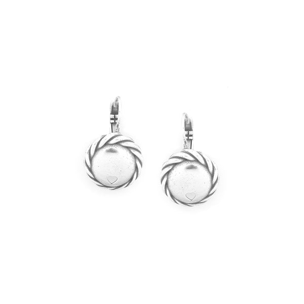 ORI TAO MERIDA simple french earrings (silvered)