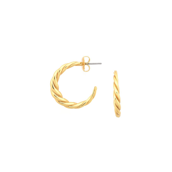 ORI TAO MERIDA twisted creoles earrings (golden)