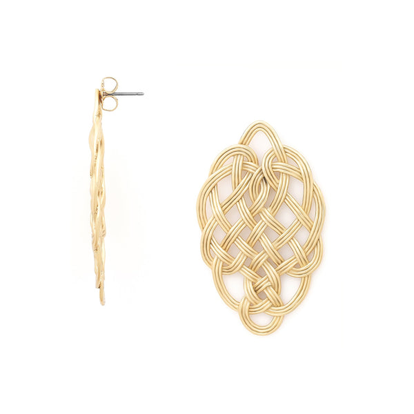 ORI TAO SHINOMOKI XL golden post earrings