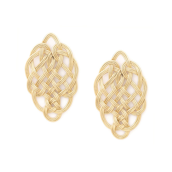ORI TAO SHINOMOKI XL golden post earrings