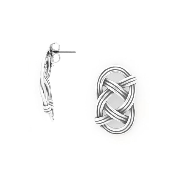 ORI TAO SHINOMOKI silvered post earrings
