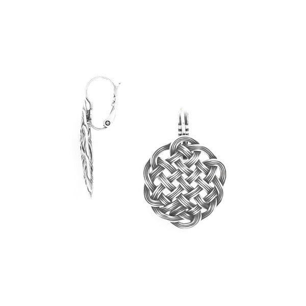 ORI TAO SHINOMOKI small silvered french hook earrings