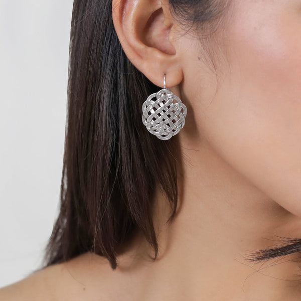 ORI TAO SHINOMOKI small silvered french hook earrings