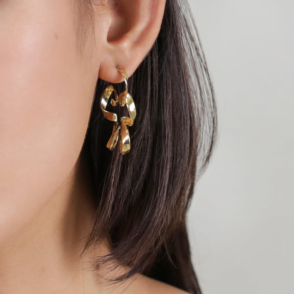 ORI TAO MOOREA golden creoles earrings