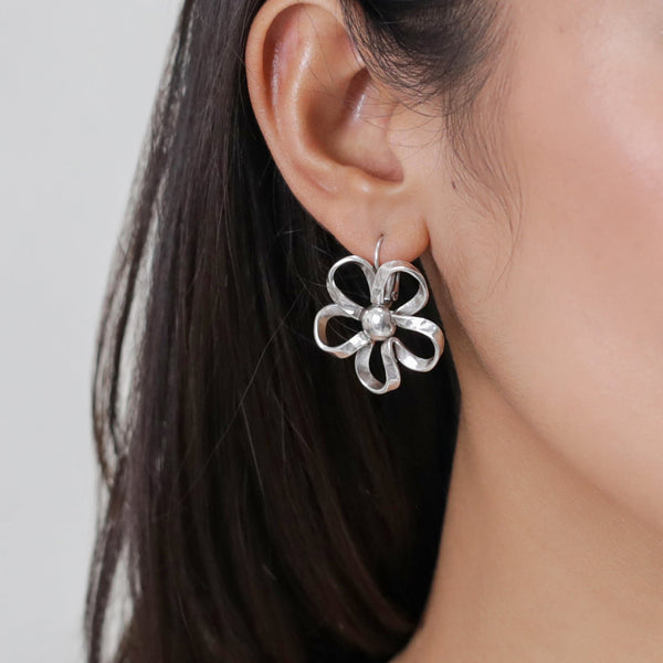 ORI TAO MOOREA silvered french hook earrings