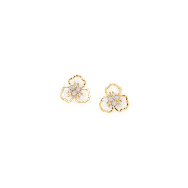 FRANCK HERVAL LISETTE small flower post earrings