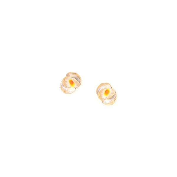 FRANCK HERVAL BETTY flower studs earrings (white)