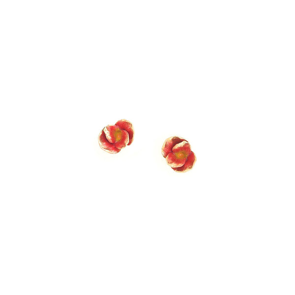 FRANCK HERVAL BETTY flower studs earrings (red)