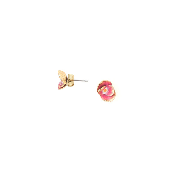 FRANCK HERVAL BETTY flower studs earrings (pink)