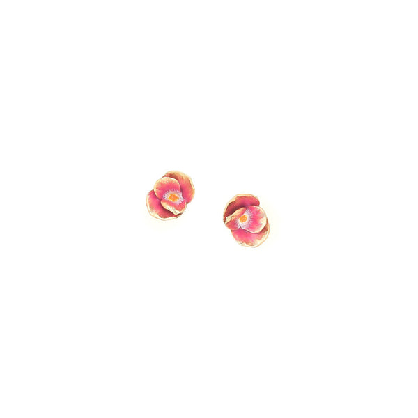 FRANCK HERVAL BETTY flower studs earrings (pink)
