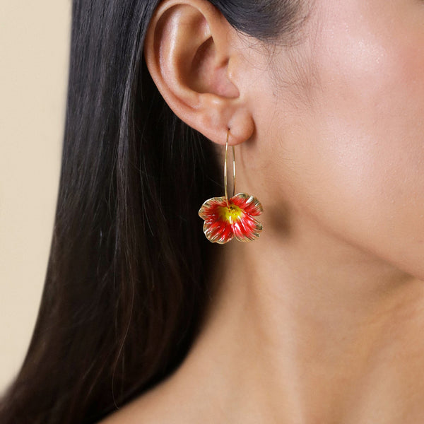 FRANCK HERVAL BETTY flower creoles (red)