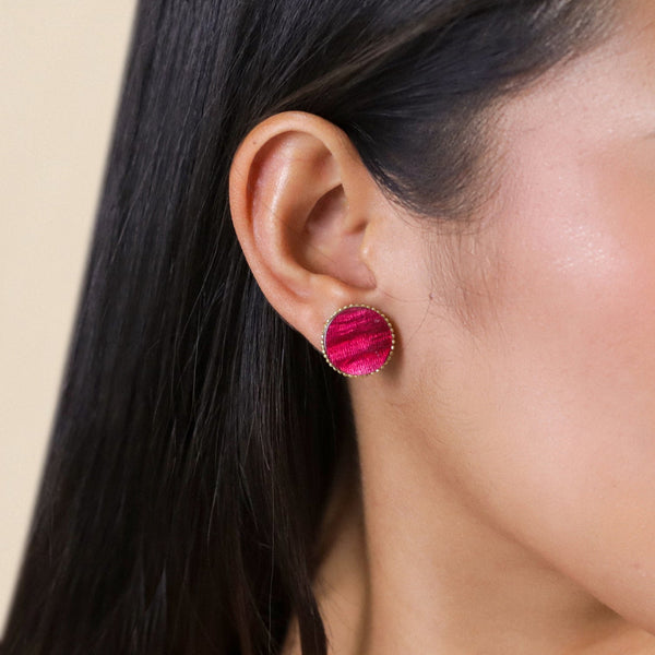 FRANCK HERVAL MARLY small disc studs