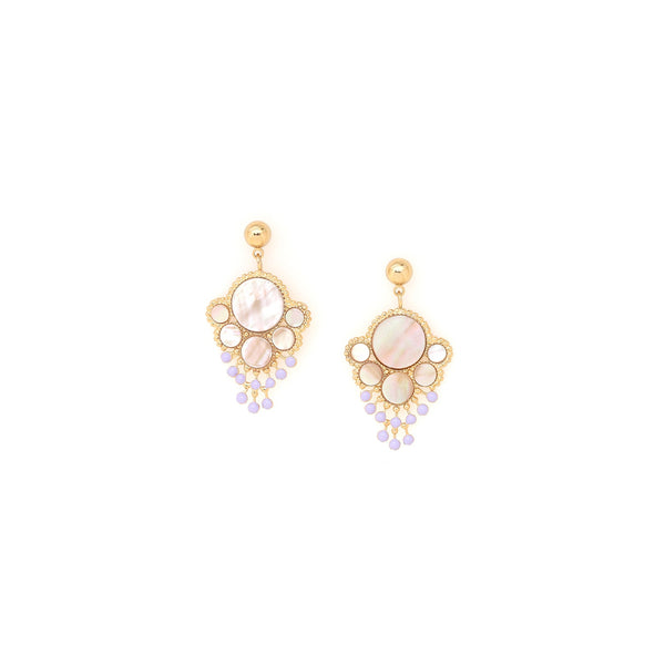 FRANCK HERVAL LAURYNE big ball post earrings (lilac)