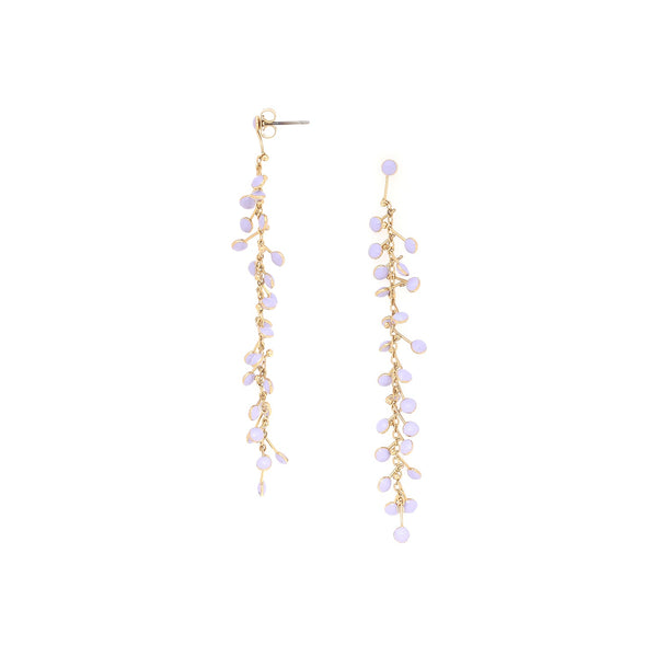 FRANCK HERVAL LAURYNE  long post chain earrings (lilac)