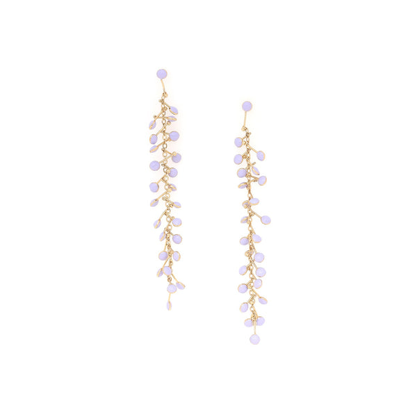 FRANCK HERVAL LAURYNE  long post chain earrings (lilac)