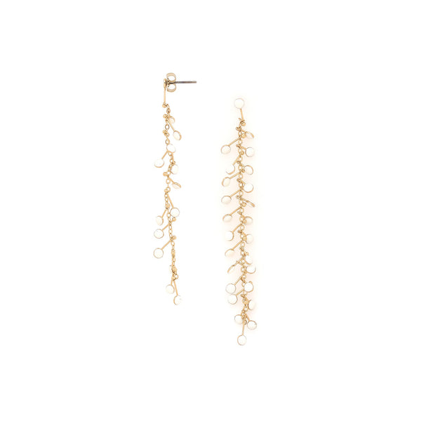FRANCK HERVAL LAURYNE long post chain earrings (ecru)