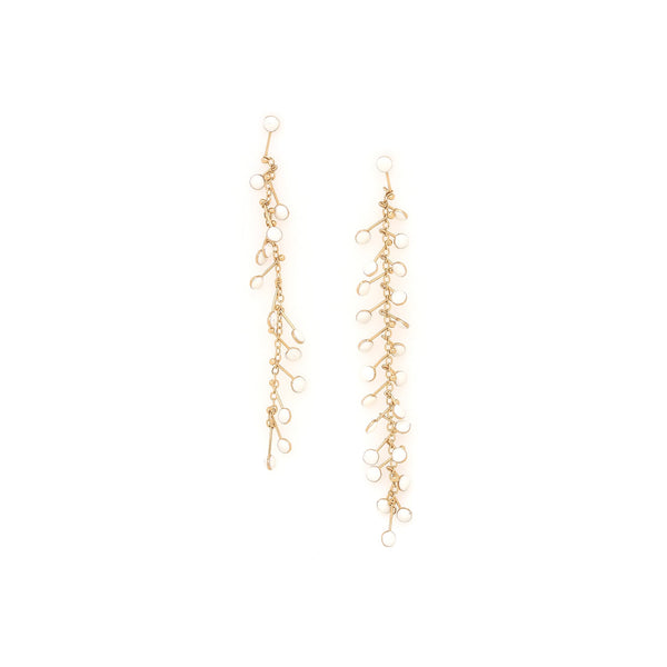 FRANCK HERVAL LAURYNE long post chain earrings (ecru)