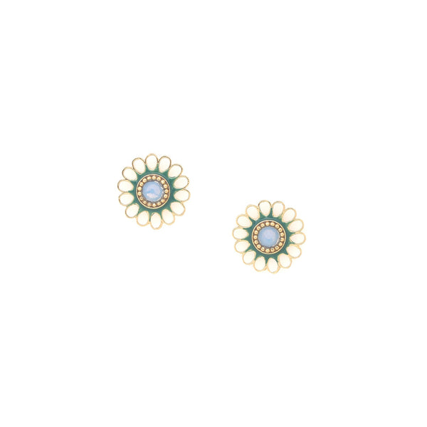 FRANCK HERVAL ZELIE flower stud earrings