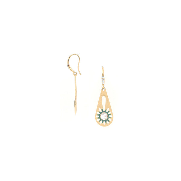 FRANCK HERVAL ZELIE mini crystallized hooks earrings