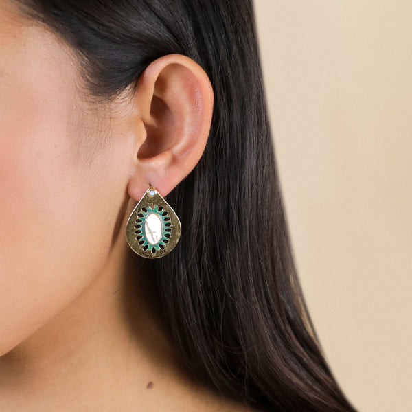 FRANCK HERVAL ZELIE tear drop french hooks