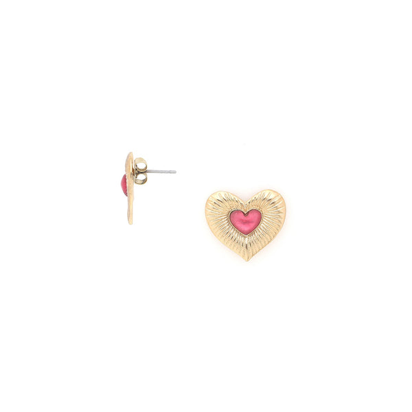 FRANCK HERVAL ESMEE heart stud earrings