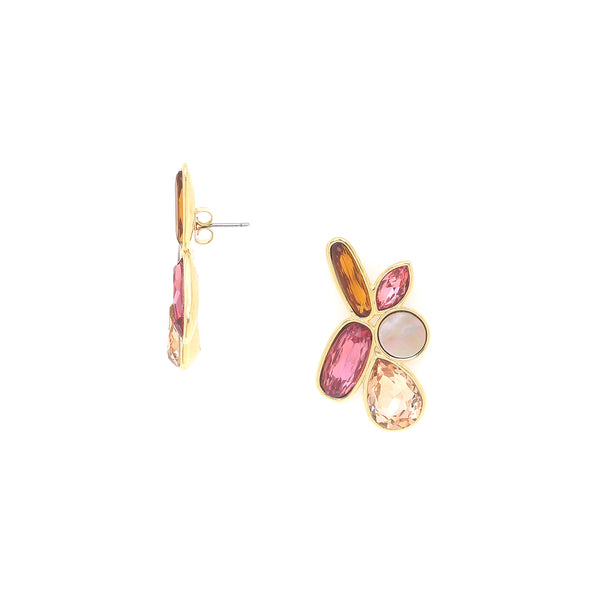 EMY   clustered crystals post earrings