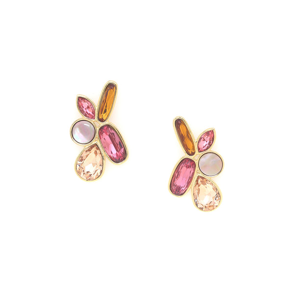 EMY   clustered crystals post earrings