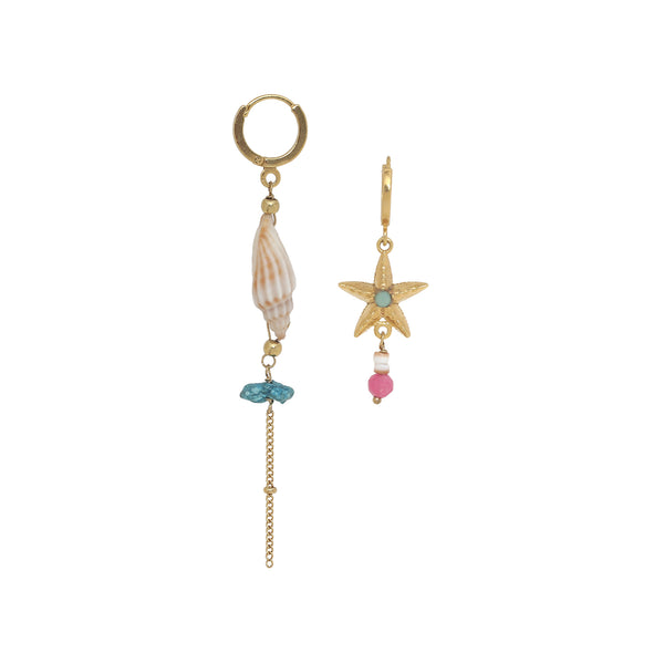 SUMMER   asymmetric mini creole starfish & shell