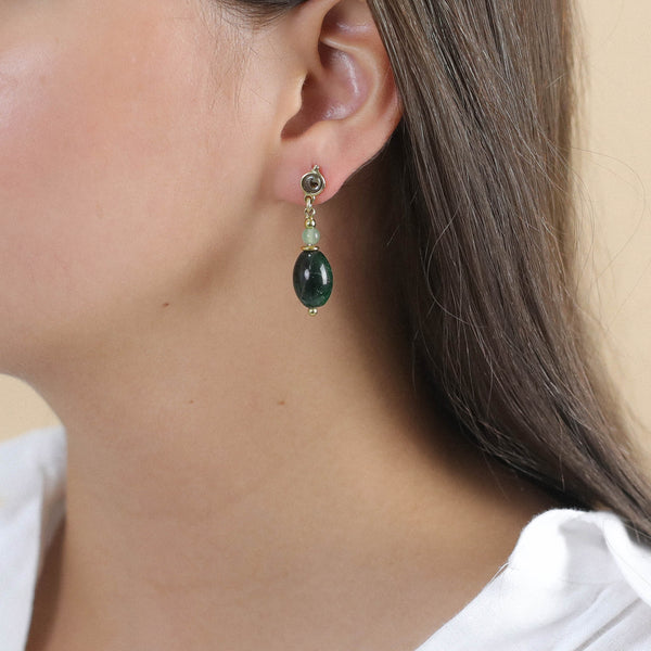 NATURE BIJOUX SALONGA post earrings with small paua top